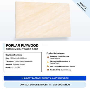 China Commerical Poplar Plywood