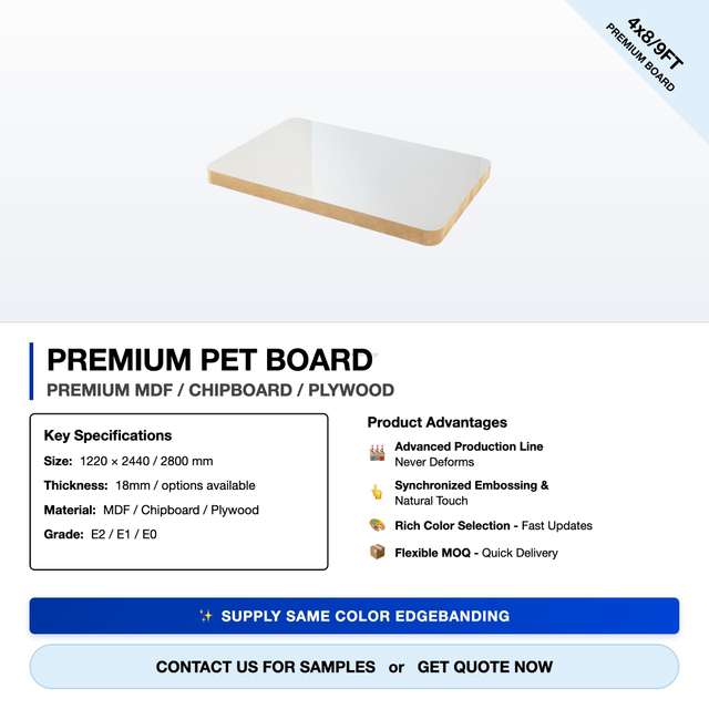 Antotree PET Panel E1 1220*2800 Matt and High Glossy